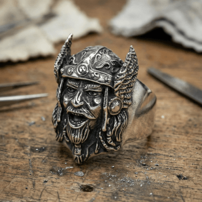 THOR – ANEL EM PRATA 925 OXIDADA FEITO À MÃO