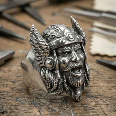 THOR – ANEL EM PRATA 925 OXIDADA FEITO À MÃO