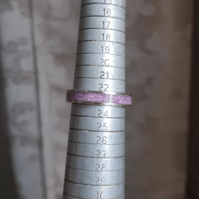 MOSAICO – ANEL DE PRATA 925 COM MOSAICO DE PEDRA NATURAL AMETISTA