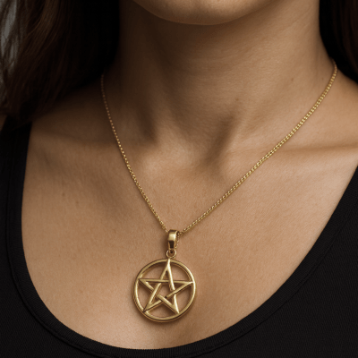 PENTAGRAMA - PINGENTE EM OURO 18K