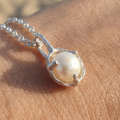 Pingente em Prata 925 com Pérola Natural de Água Doce – Edição Limitada