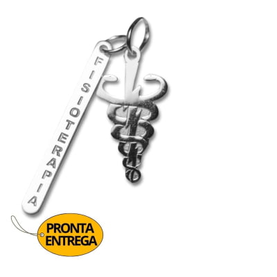 PINGENTE PROFISSÃO FISIOTERAPIA PRATA 925