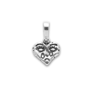 Coração Chorando – Pingente Retrô em Prata 925 com Oxidação