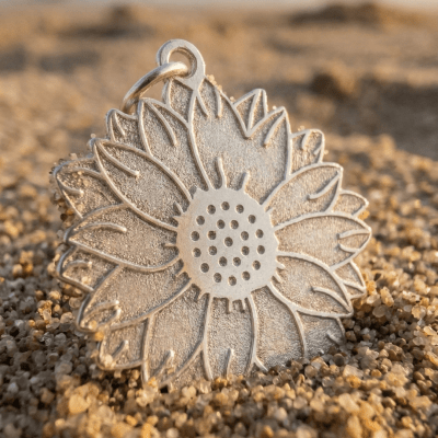 Girassol – Pingente em Prata 925