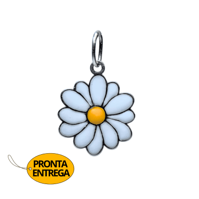 PINGENTE MARGARIDA RESINADA PRATA 950
