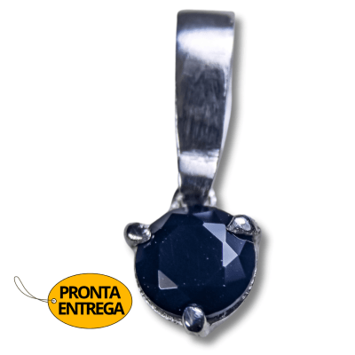 PINGENTE SHINE PEDRA NATURAL ONIX PRATA 950