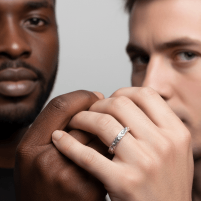 FRAGMENTOS – Par de Alianças em Prata 925