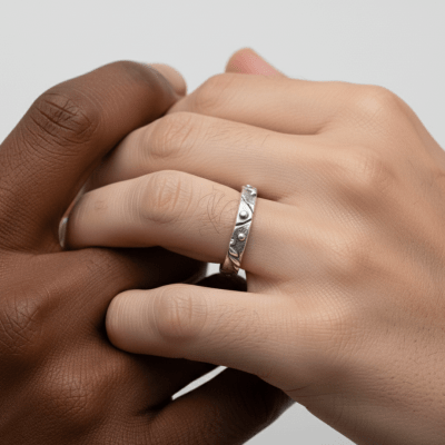 FRAGMENTOS – Par de Alianças em Prata 925