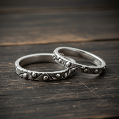 FRAGMENTOS – Par de Alianças em Prata 925