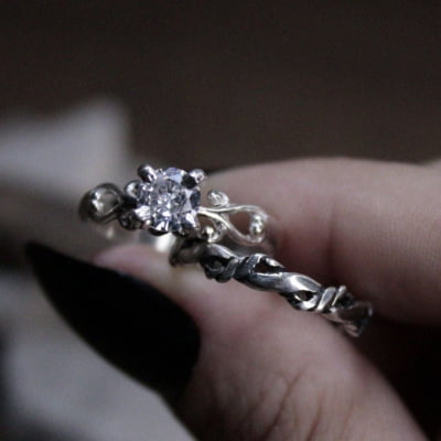 FRIGG – Par de Alianças (Solitário + Anel Nordic Rope) em Prata 925 com Zircônia 
