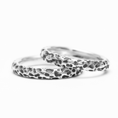 LUNAR - PAR DE ALIANÇAS LUNAR MODELO FINO EM PRATA 925