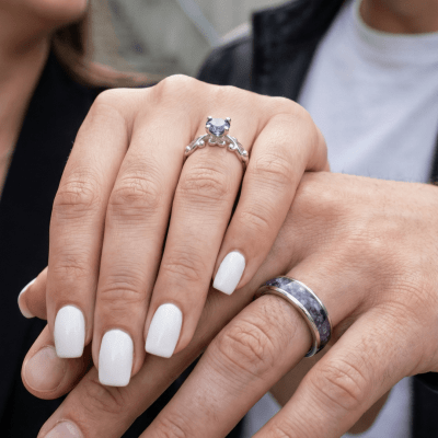 MOSAICO DUO – CONJUNTO EM PRATA 925 (AMETISTA NATURAL + SOLITÁRIO FRIGG ZIRCÔNIA ROXA)