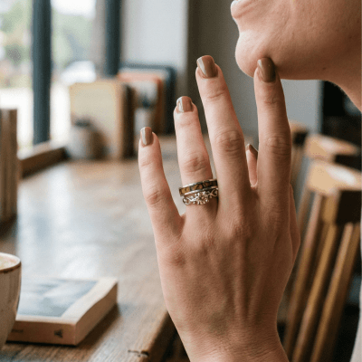 Mosaico Duo – Conjunto em Prata 925 com Olho de tigre Natural e Solitário Frigg com Zircônia Champagne Mosaico Duo – Conjunto em Prata 925 com Olho de tigre Natural e Solitário Frigg com Zircônia Champagne