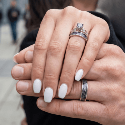 MOSAICO TRIO – CONJUNTO EM PRATA 925 (2 ANÉIS MOSAICO AMETISTA NATURAL + SOLITÁRIO FRIGG ZIRCÔNIA ROXA)