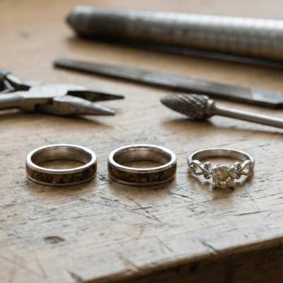 Conjunto em Prata 925 com Olho de Tigre Natural e Solitário Frigg com Zircônia Champagne – Mosaico Trio