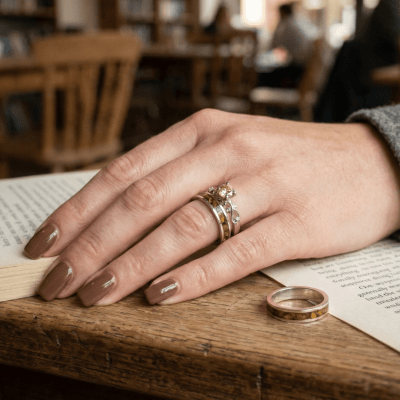 Conjunto em Prata 925 com Olho de Tigre Natural e Solitário Frigg com Zircônia Champagne – Mosaico Trio