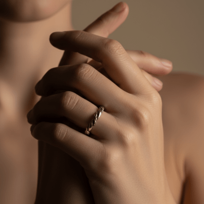 NORDIC ROPE - PAR DE ALIANÇAS MODELO FINO EM PRATA 925