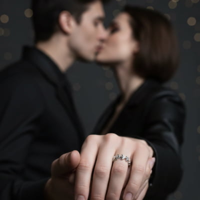 RAMOS DE OLIVEIRA – PAR DE ALIANÇAS EM PRATA 925