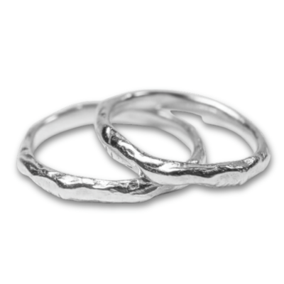 SENTIR - PAR DE ALIANÇAS EM PRATA 925