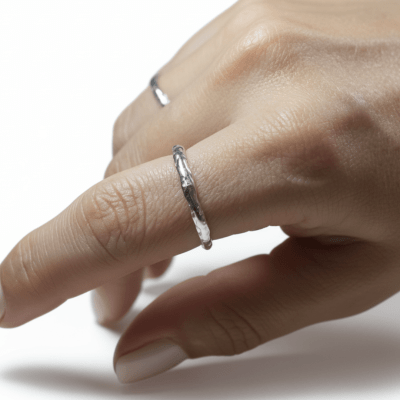 SENTIR – Par de Alianças em Prata 925