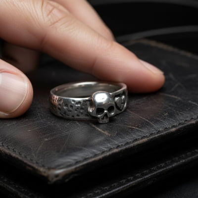 Par de Alianças Caveira Skull Love em Prata 925