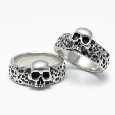 SKULL – PAR DE ALIANÇAS CAVEIRA EM PRATA 925 SKULL – PAR DE ALIANÇAS CAVEIRA EM PRATA 925