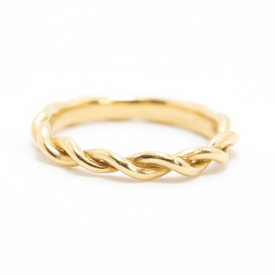 TOGETHER – Par de Alianças em Ouro Amarelo 14K