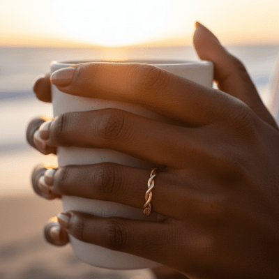 TOGETHER – Par de Alianças em Ouro Amarelo 14K