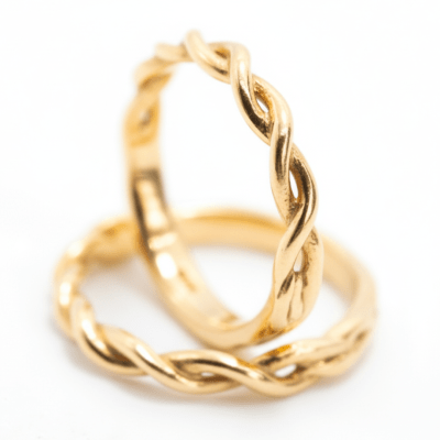 TOGETHER - PAR DE ALIANÇAS EM OURO 18K