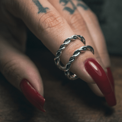 TOGETHER — Par de Alianças em Prata 925 | Maktub Pratas