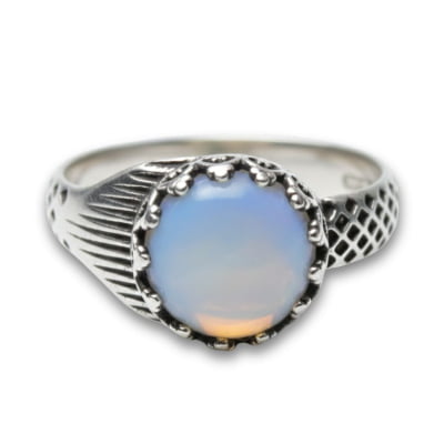 ENCANTOS DA SEREIA – ANEL MISTICO EM PRATA 925 COM PEDRA OPALINA ENCANTOS DA SEREIA – ANEL MISTICO EM PRATA 925 COM PEDRA OPALINA