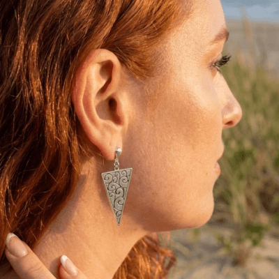 Kalari – Brinco Tribal em Prata 925 Artesanal com Oxidação